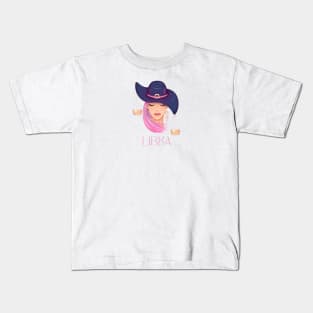 Libra Zodiac Sign Beautiful Girl Kids T-Shirt